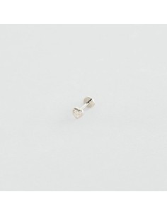 Piercing Mini Corazón Mix & Match de Plata con Cristal Plateado | Agatha Paris