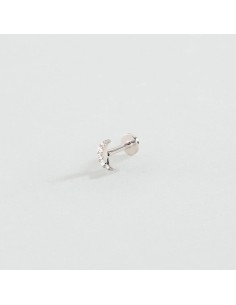 Piercing Mini Luna Mix & Match con Cristal Plateado | Agatha Paris