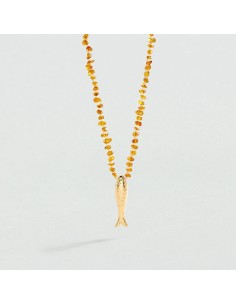 Collar Midi Calma Marrón y Dorado para Mujer | Agatha Paris
