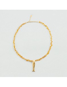 Collar Midi Calma Marrón y Dorado para Mujer | Agatha Paris 2