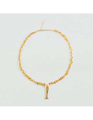 Collar Midi Calma Marrón y Dorado para Mujer | Agatha Paris