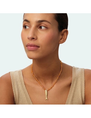 Collar Midi Calma Marrón y Dorado para Mujer | Agatha Paris