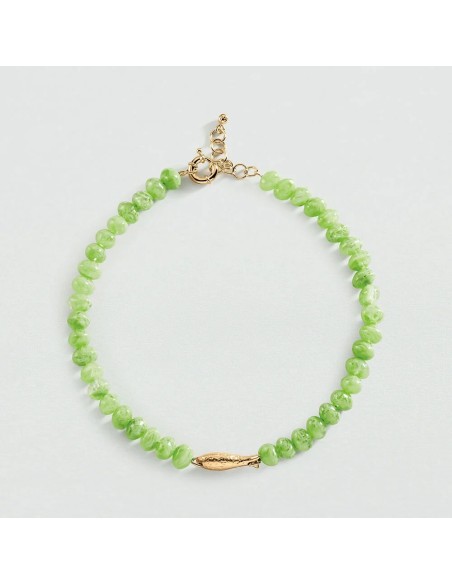 Collar Corto Calma Verde y Dorado para Mujer | Agatha Paris