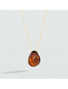 Collar Largo Calma Marrón y Dorado para Mujer | Agatha Paris