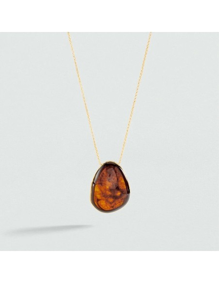 Collar Largo Calma Marrón y Dorado para Mujer | Agatha Paris
