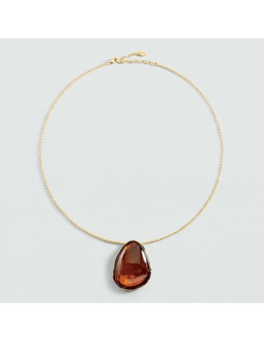 Collar Largo Calma Marrón y Dorado para Mujer | Agatha Paris