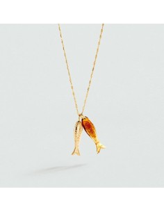 Collar Largo Calma Marrón y Dorado para Mujer | Agatha Paris