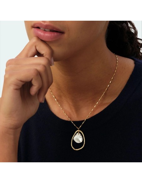 Collar Midi Calma Blanco y Oro para Mujer | Agatha Paris