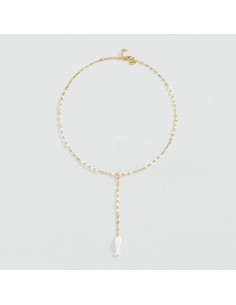 Collar Largo Calma Blanco y Oro para Mujer | Agatha Paris 2