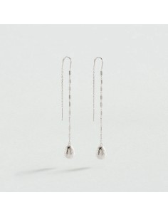Pendientes Largos Calma Plateados para Mujer | Agatha Paris 2