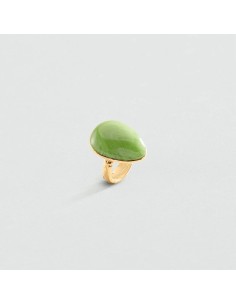 Anillo Ancho Calma Verde y Dorado para Mujer | Agatha Paris 2