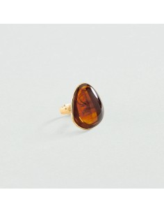 Anillo Ancho Calma Marrón y Dorado para Mujer | Agatha Paris