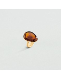 Anillo Ancho Calma Marrón y Dorado para Mujer | Agatha Paris 2