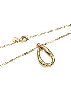 Collar Forma Orgánica con Gemas Engastadas Pandora con Recubrimiento de Oro de 14k 364666C01 2