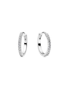 Pendientes de Aro Mini Brillantes Pandora Plata de Ley con Circonitas 294649C01