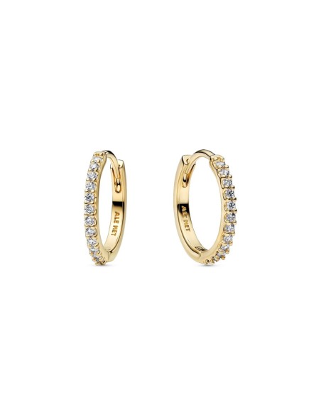 Pendientes de Aro Mini Brillantes Pandora con Recubrimiento de Oro 14k y Circonitas 264649C01