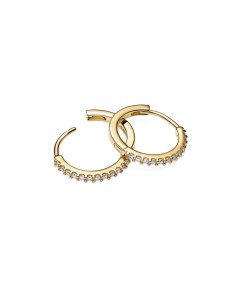 Pendientes de Aro Mini Brillantes Pandora con Recubrimiento de Oro 14k y Circonitas 264649C01 2