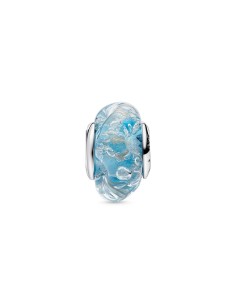 Charm Cristal de Murano Turquesa y Brillante Pandora Plata de Ley 794701C01 2
