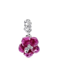 Charm Colgante Flor de Hibisco Pandora Plata de Ley con Cristales 794698C01