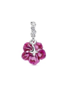 Charm Colgante Flor de Hibisco Pandora Plata de Ley con Cristales 794698C01 2