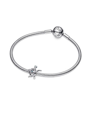 Charm Tortuga Marina en Filigrana Pandora Plata de Ley con Cristales Azules 794697C01