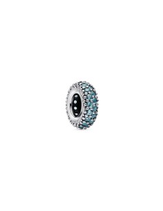 Charm Separador Gemas Azul Hielo Pandora Plata de Ley con Cristales Azul Claro 791359C01