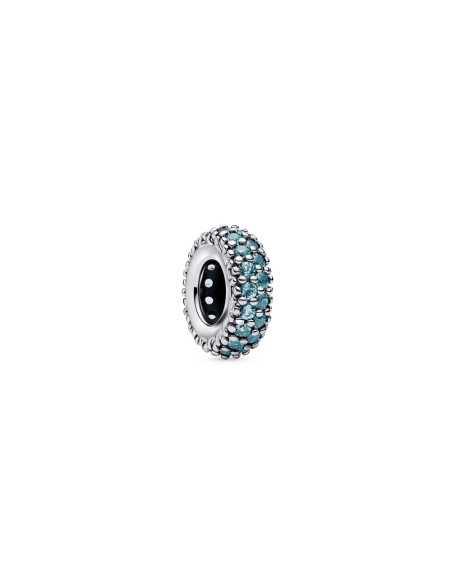 Charm Separador Gemas Azul Hielo Pandora Plata de Ley con Cristales Azul Claro 791359C01