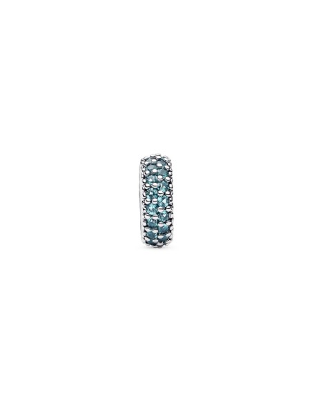 Charm Separador Gemas Azul Hielo Pandora Plata de Ley con Cristales Azul Claro 791359C01