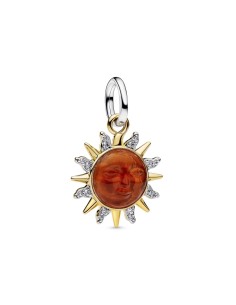 Charm Colgante Sol Remolino en Dos Tonos Pandora con Recubrimiento de Oro 14k 764703C01
