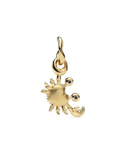 Charm Colgante Cangrejo Pandora con Recubrimiento de Oro 14k y Cristales Azules 764684C01 2