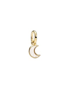 Charm Mini Colgante Luna Creciente Blanca Pandora con Recubrimiento de Oro 14k 764614C01