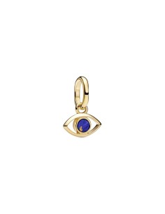 Charm Colgante Mini Ojo Turco Azul con recubrimiento de oro 14k