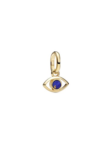 Charm Colgante Mini Ojo Turco Azul con recubrimiento de oro 14k