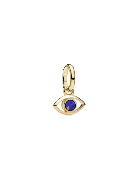 Charm Colgante Mini Ojo Turco Azul con recubrimiento de oro 14k