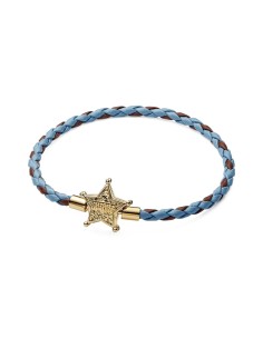 Pulsera de Cuero Estrella Sheriff Toy Story Disney Pixar x Pandora con Recubrimiento de Oro 14k 564605C01