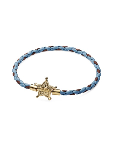 Pulsera de Cuero Estrella Sheriff Toy Story Disney Pixar x Pandora con Recubrimiento de Oro 14k 564605C01