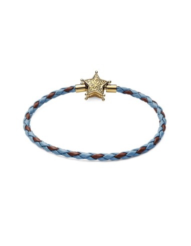 Pulsera de Cuero Estrella Sheriff Toy Story Disney Pixar x Pandora con Recubrimiento de Oro 14k 564605C01