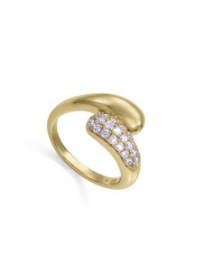Anillo Viceroy Mujer Plata de Ley Baño Oro Cruzado 2377A014-30