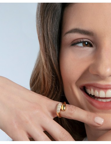 Anillo Viceroy Mujer Plata de Ley Baño Oro Cruzado 2377A014-30
