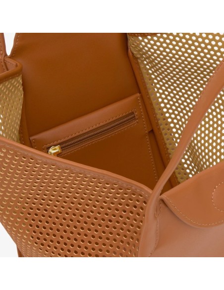 Capazo mediano camel TOUS Tulip Cutout para mujer | Bolso shopper de verano