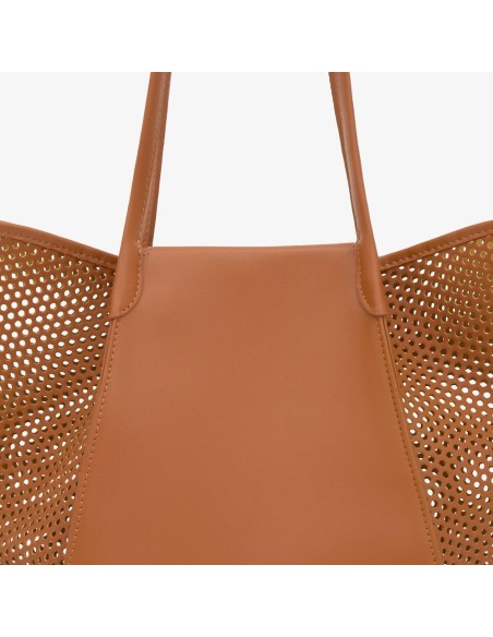 Capazo mediano camel TOUS Tulip Cutout para mujer | Bolso shopper de verano