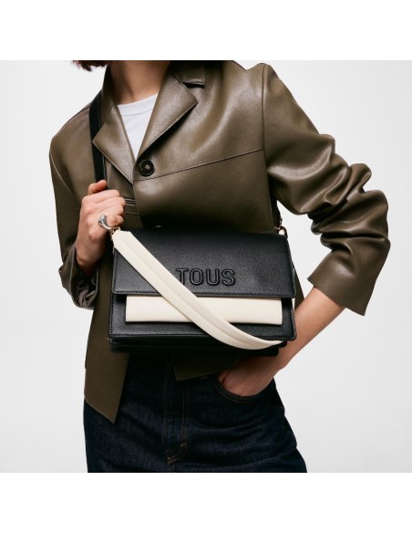 Bolso bandolera negro TOUS Kaos Icon para mujer | Bolso compacto y moderno