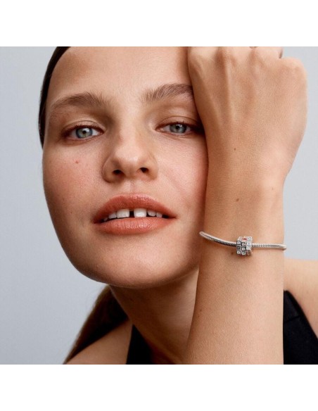 Charm Cubo de Juguete Móvil en Plata de Ley con Corazones Rojos y Circonitas | Pandora 793672C01