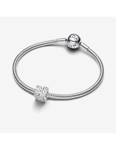 Charm Cubo de Juguete Móvil en Plata de Ley con Corazones Rojos y Circonitas | Pandora 793672C01