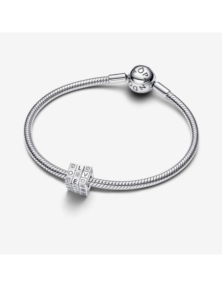 Charm Cubo de Juguete Móvil en Plata de Ley con Corazones Rojos y Circonitas | Pandora 793672C01