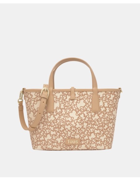 Capazo mediano TOUS Double-Way Kaos Mini beige reversible