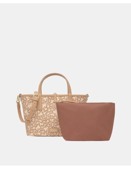 Capazo mediano TOUS Double-Way Kaos Mini beige reversible