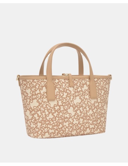 Capazo mediano TOUS Double-Way Kaos Mini beige reversible