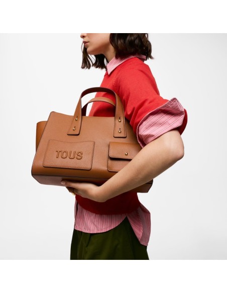 Bolso bowling mediano camel TOUS Back to basics