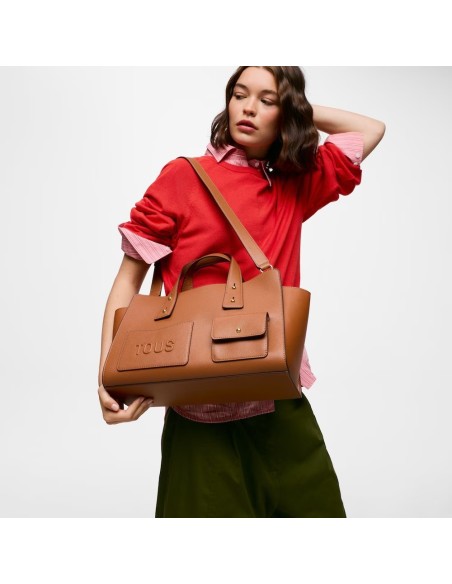 Bolso bowling mediano camel TOUS Back to basics